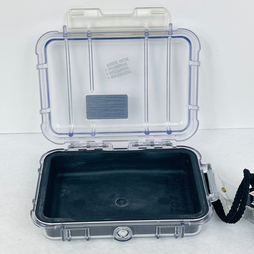 Pelican 1020 Micro Case Series Clear Black Watertight Dustproof USA Good - Picture 5 of 9